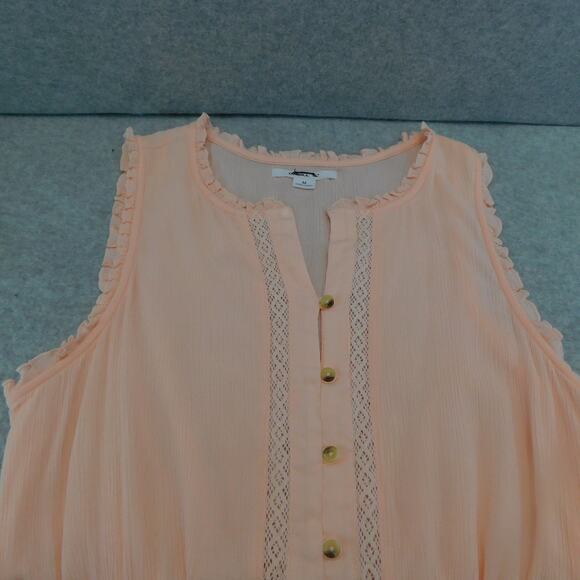 O'Neil Womens Soft Peach Solid Sleeveless Mini Dress Size M - New - Picture 5 of 11